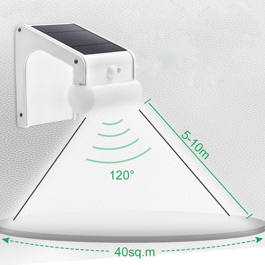 38 LED Solar Solar în aer liber Elegant Motion Sensor Wall Light cu telecomandă - Trendibo