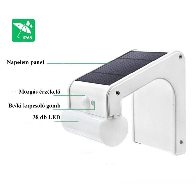 Încărcați imaginea în vizualizatorul Galerie, 38 LED Solar Solar în aer liber Elegant Motion Sensor Wall Light cu telecomandă - Trendibo
