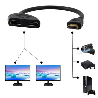 Cablu HDMI DUAL Cablu HDMI splitter HDMI - Aceeași imagine pe mai multe ecrane - Trendibo