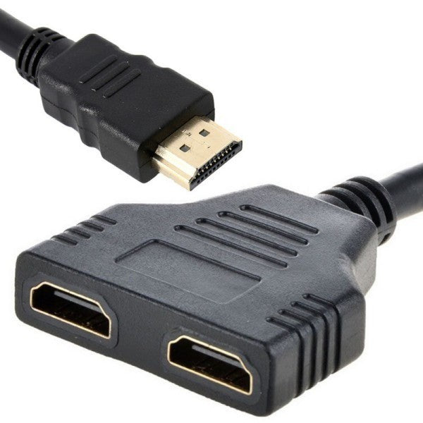 Încărcați imaginea în vizualizatorul Galerie, Cablu HDMI DUAL Cablu HDMI splitter HDMI - Aceeași imagine pe mai multe ecrane - Trendibo
