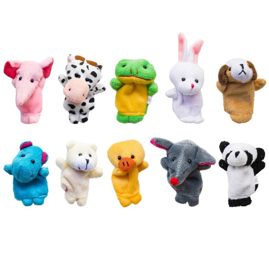 Set de 10 păpuși de degete (cu figuri de animale) - Trendibo