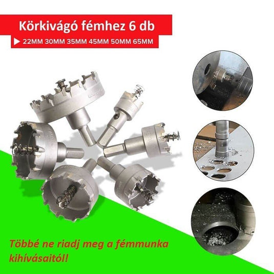 Freze circulare pentru metal, ferăstrău de găurit (set de 6) - Trendibo