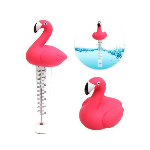 Indicator de temperatură a apei în formă de Flamingo pentru piscină