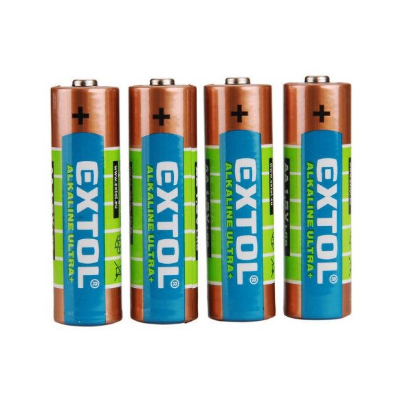 Baterie EXTOL ENERGY clt. 4 buc, alcaline, 1.5V, mărimea AA (LR6); durată lungă de viață a bateriei, pe blister