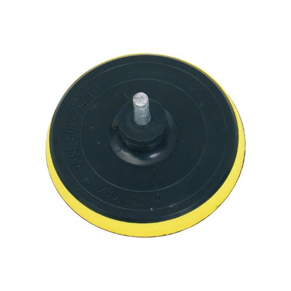 Disc de cauciuc EXTOL CRAFT pentru burghiu; 125mm velcro, 8mm, max. 10.000 rpm