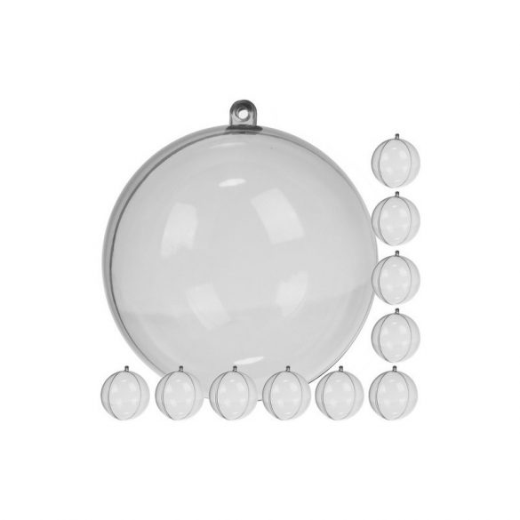 Transparent ornaments 12 cm, set of 10 pieces Ruhhy 22279